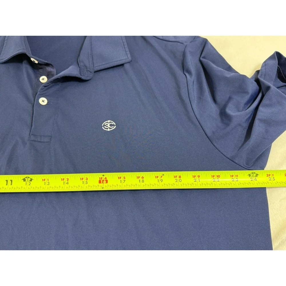 RLX Ralph Lauren Golf Polo Shirt Men's XL Blue Performance Wicking Stretch Logo